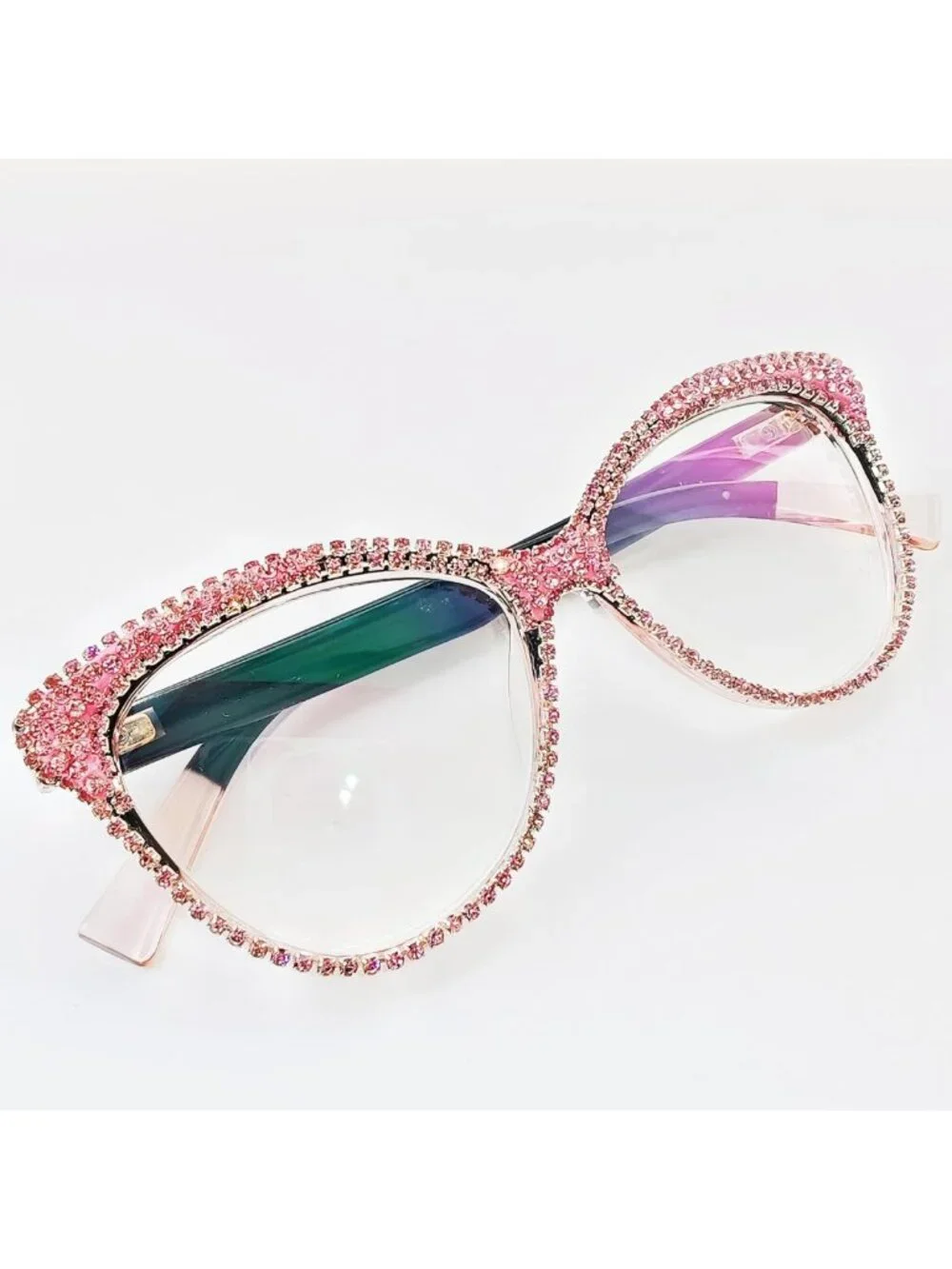 Chic Cat Eye Reading Glasses for Women, Bling Rhinestone Frame, Stylish Daily